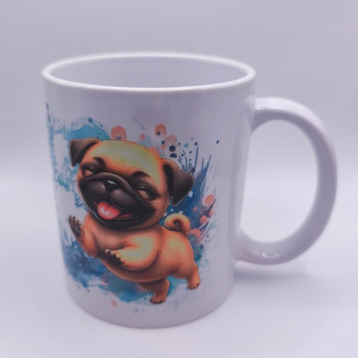 Preview: Tasse Mops und Hund herum glücklich